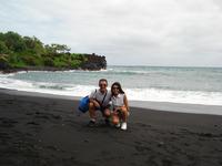 The black sand beach