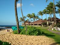 The Sheraton Beach front hotel on Kuai