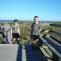 The kids love the ocean