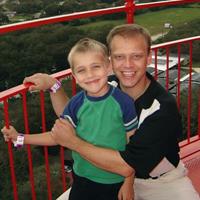 Brendan with Dad- lighthouse